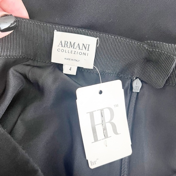 NWT Armani Collezioni Wool Pencil Skirt Black size 40 (US 4) - Picture 6 of 6